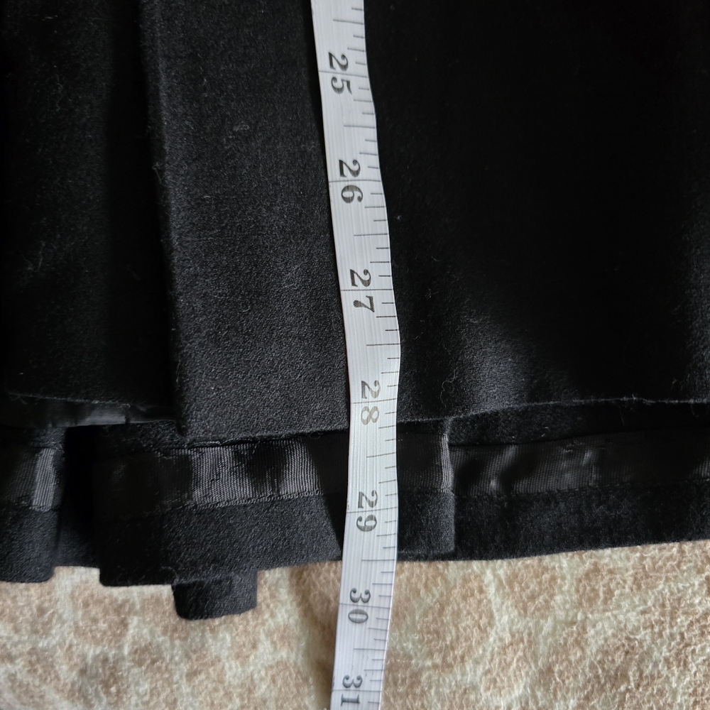 Talbot Black Wool Blend Lined Pleated Skirt Size 12 - Picture 7 of 12